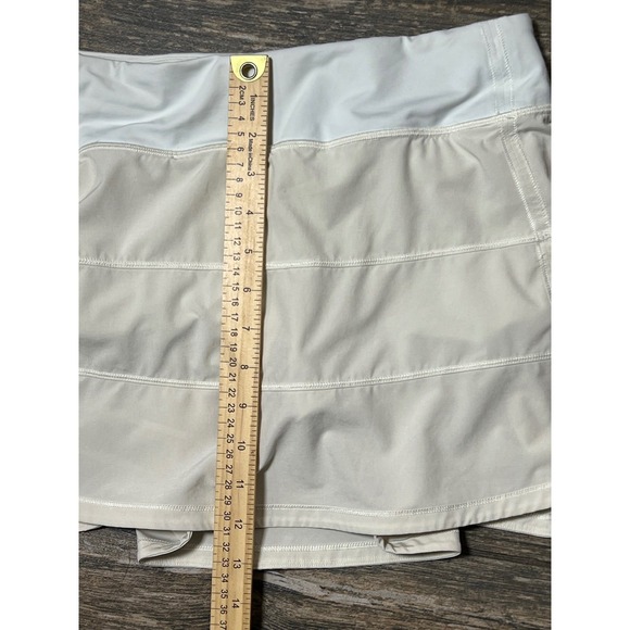 Lululemon Pace Rival Mid Rise Skirt Lemon Sorbet Size 4 Athletic Tennis Long EUC - Picture 5 of 9